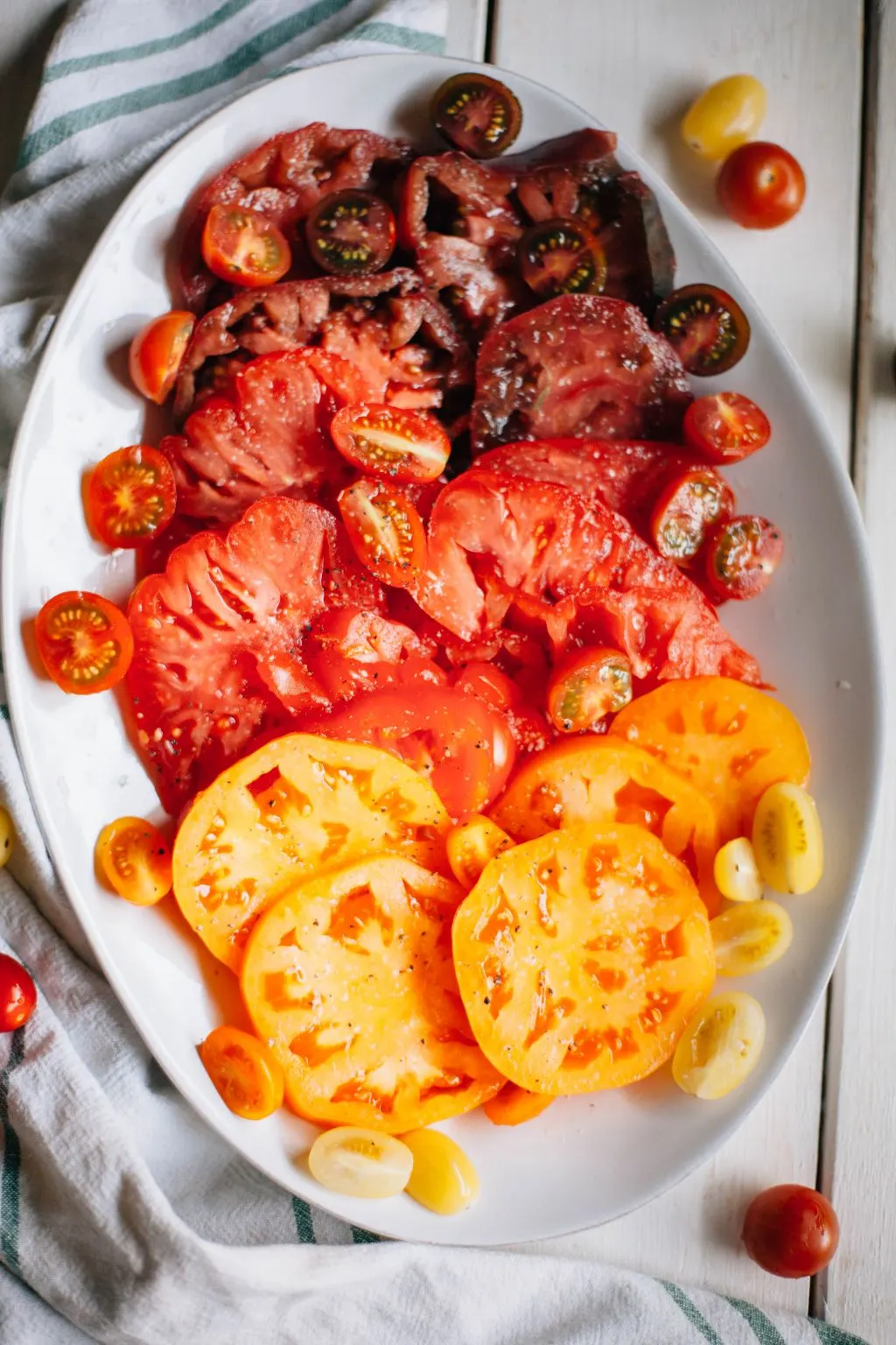 Heirloom Tomato Salad with Burrata and Herb Pesto - Tastemaker Blog