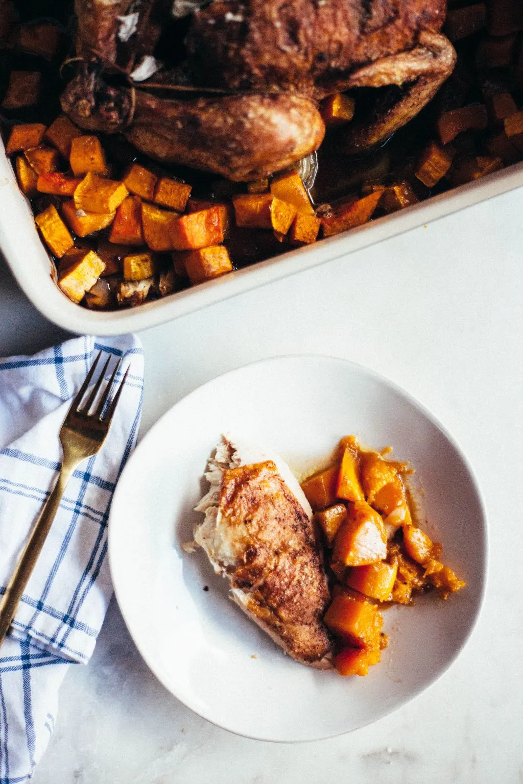 Pumpkin Pie Spiced Chicken with Butternut Squash - Tastemaker Blog