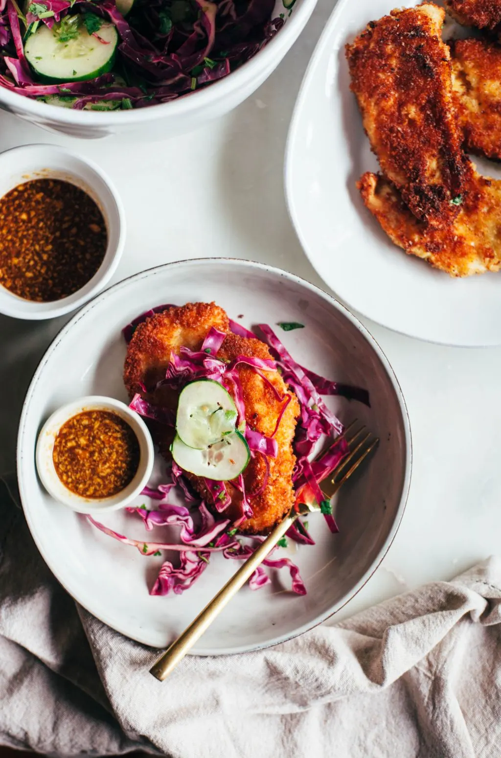 Chicken Katsu with Cabbage Slaw - Tastemaker Blog