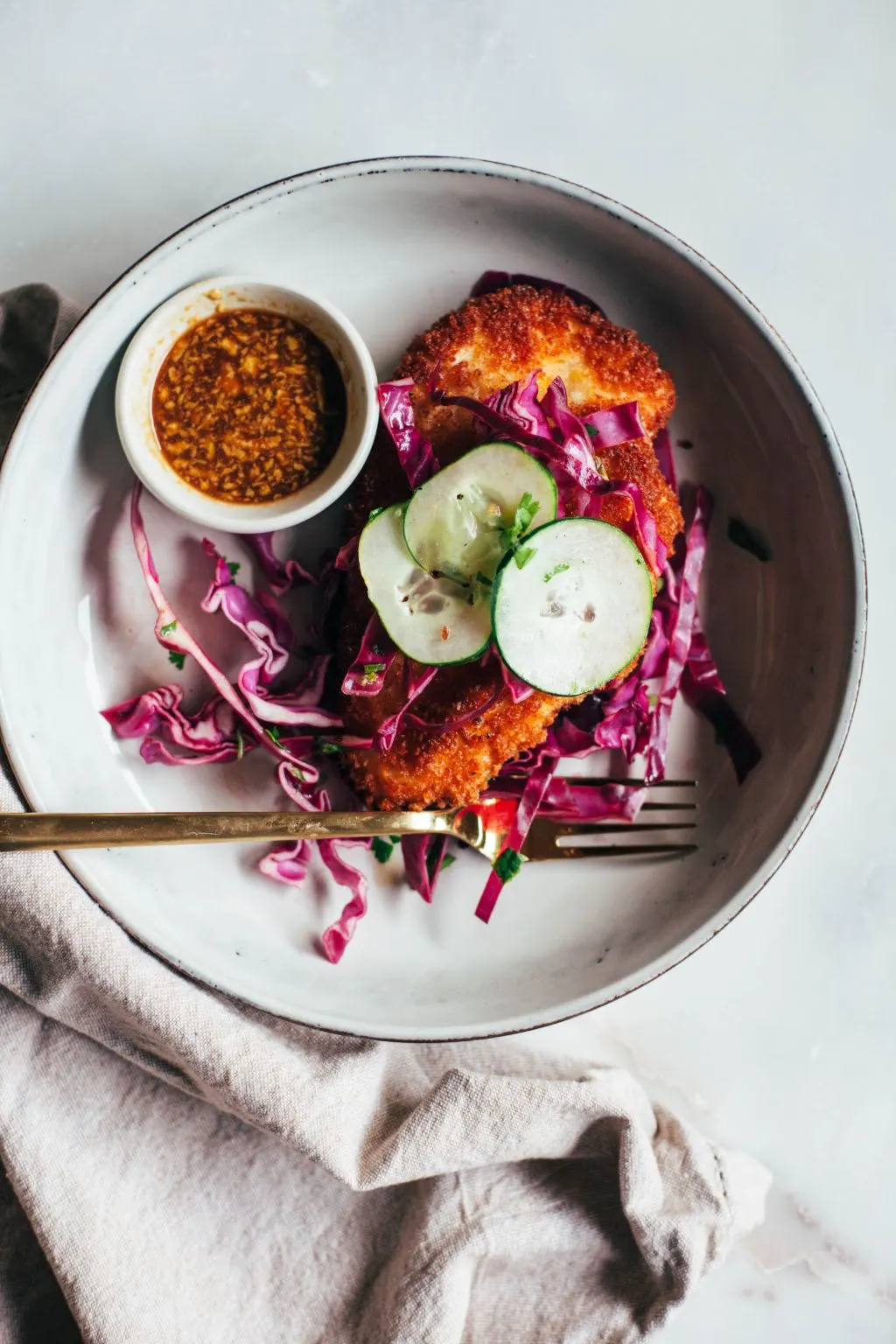 Chicken Katsu with Cabbage Slaw - Tastemaker Blog