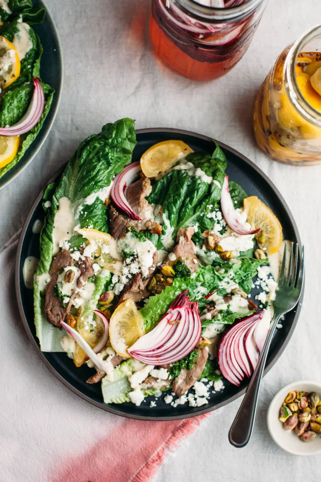 Greek-ish Lamb Salad with Creamy Yogurt Dressing - Tastemaker Blog