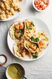 Fried Mushroom Tacos with Roasted Poblano Sauce - Tastemaker Blog