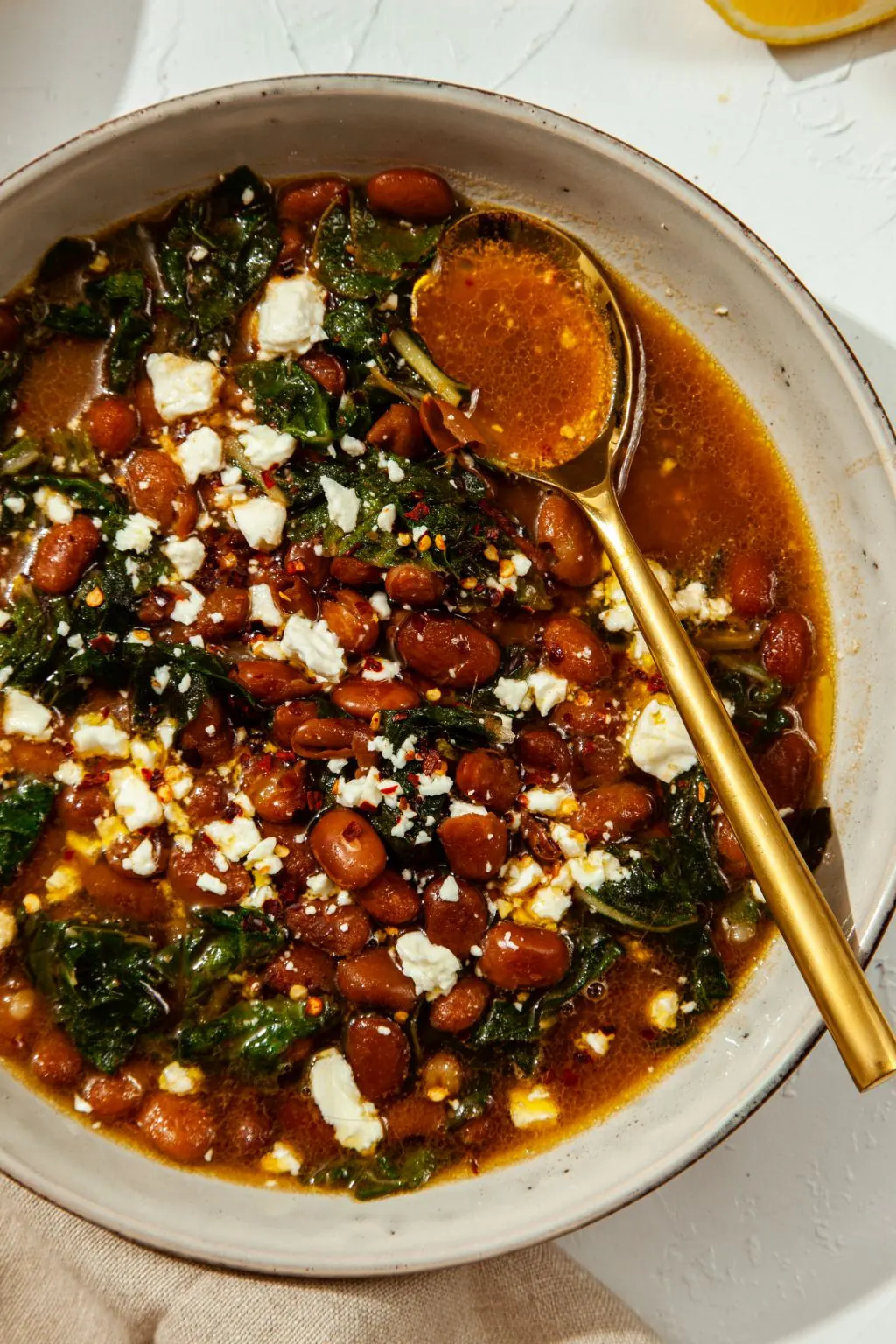 Beans and Greens with Lemon and Feta - Tastemaker Blog
