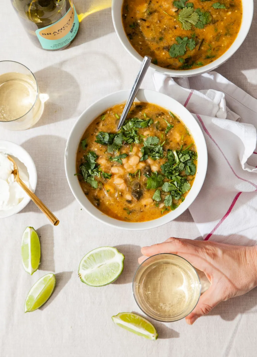 Creamy Vegetarian White Bean Chili- Tastemaker Blog