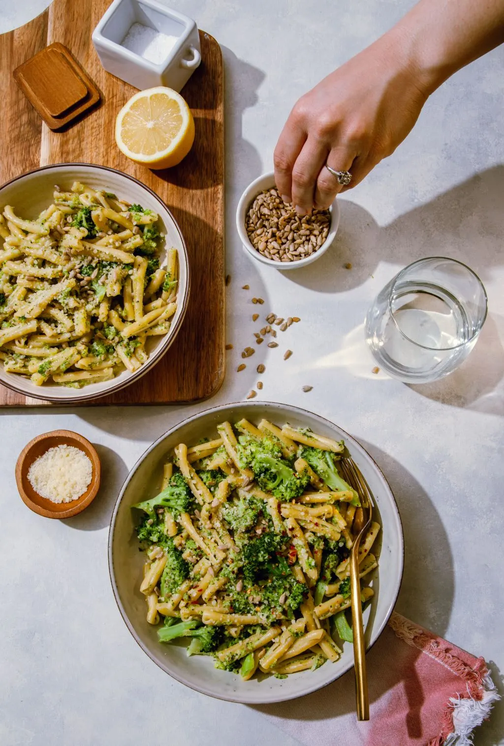 Broccoli Sunflower Pesto Pasta - Tastemaker Blog