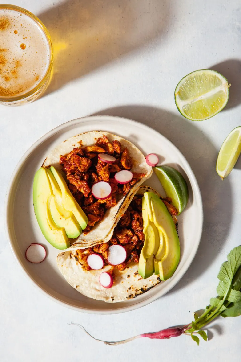 Chicken Tacos with Guajillo Sauce - Tastemaker Blog